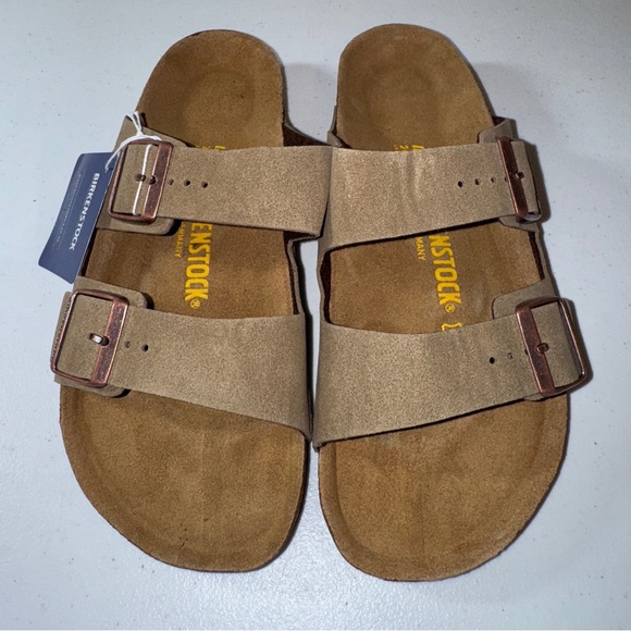 Birkenstock Tan Taupe Brown Arizona Sandals Women’s size 8 - 8.5 US 39 EU - Picture 1 of 4